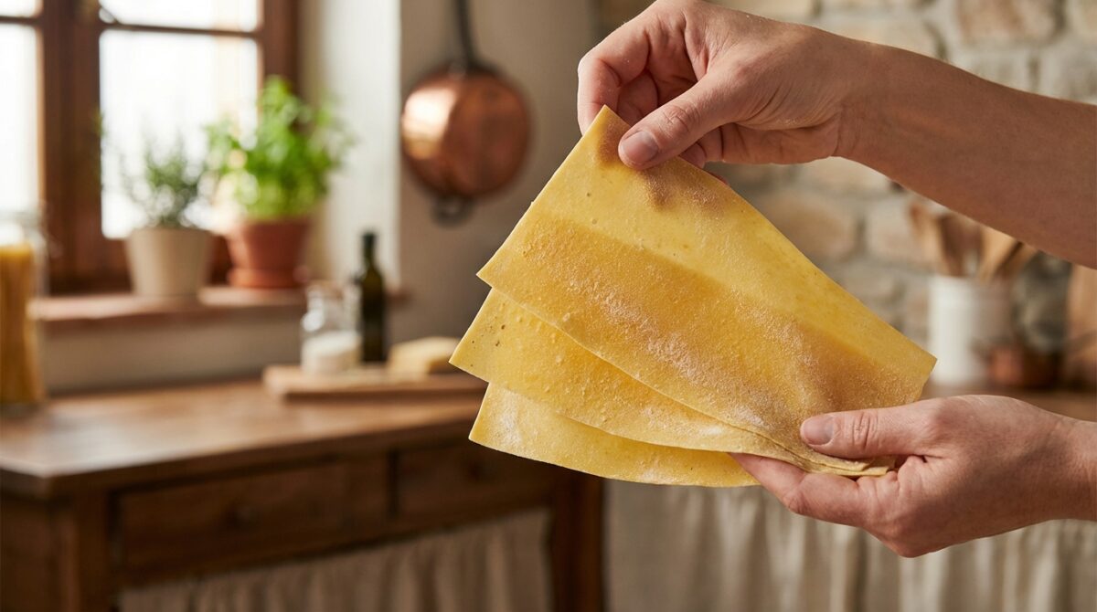 scopri se è necessario precuocere le sfoglie di lasagne con i segreti di uno chef italiano che svela la tecnica tradizionale per una lasagna perfetta.